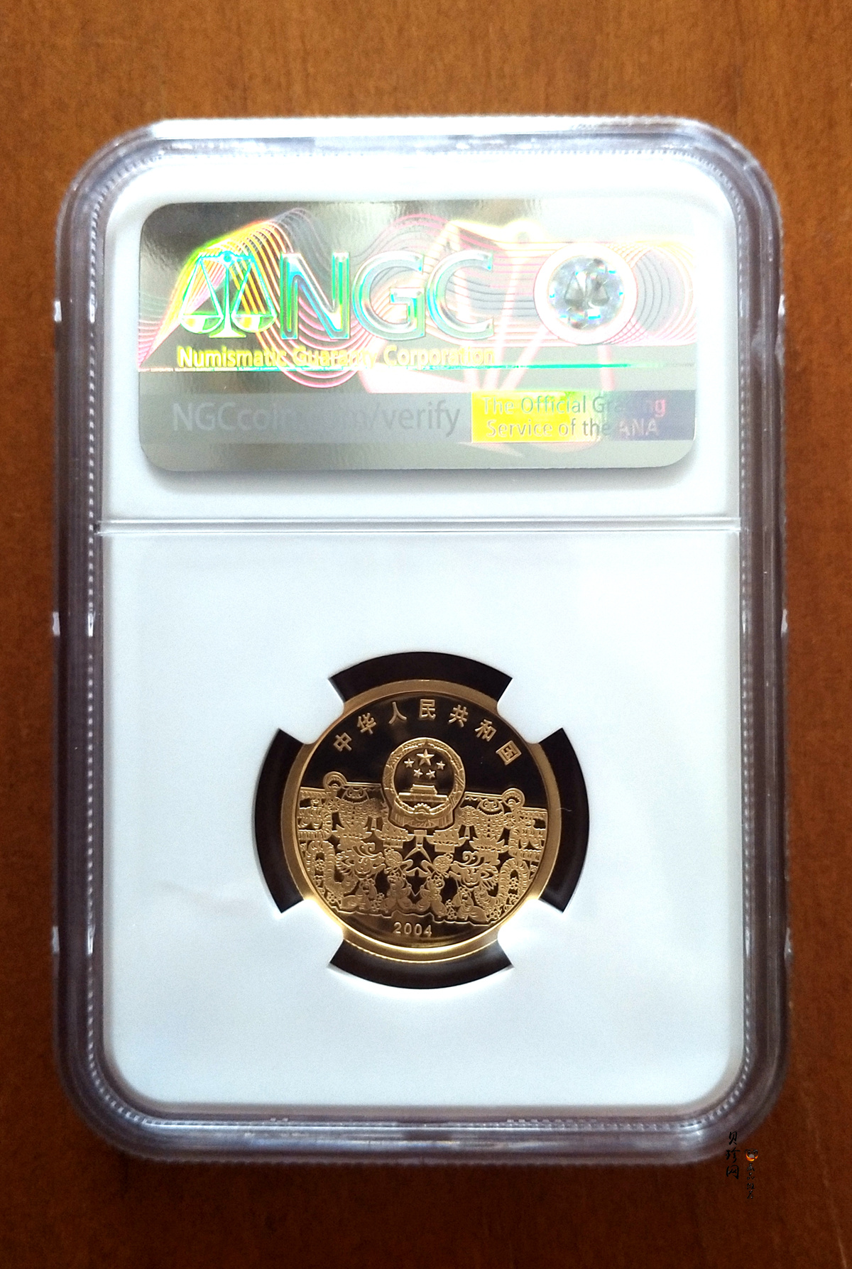 【040301】2004年中国民俗——元宵节金纪念币1/3盎司彩色精制金币