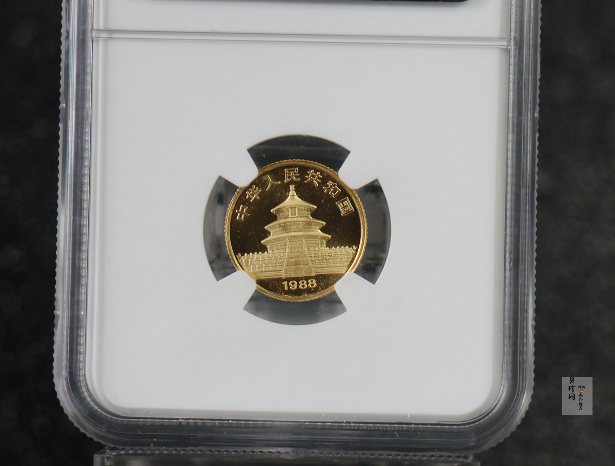 【880104】1988版熊猫1/10盎司普制金币