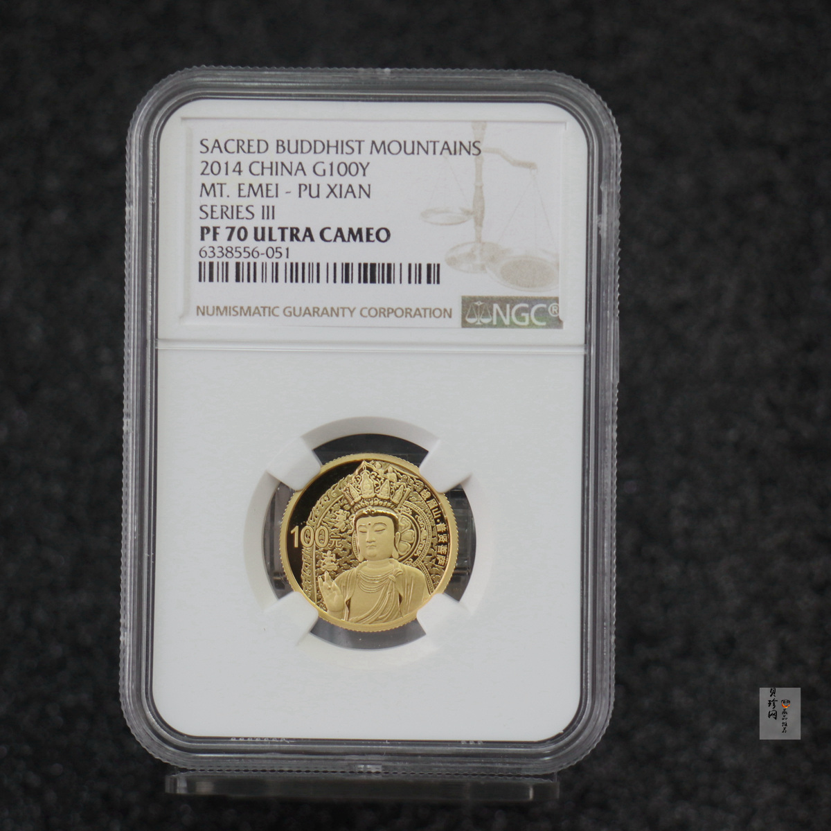 【140403】2014年中国佛教圣地-峨眉山 报国寺普贤菩萨1/4盎司精制金币