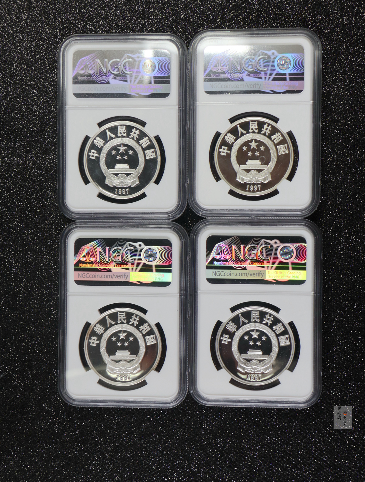 【979050】1997年丝绸之路（第三组）22克精制银币四枚一套