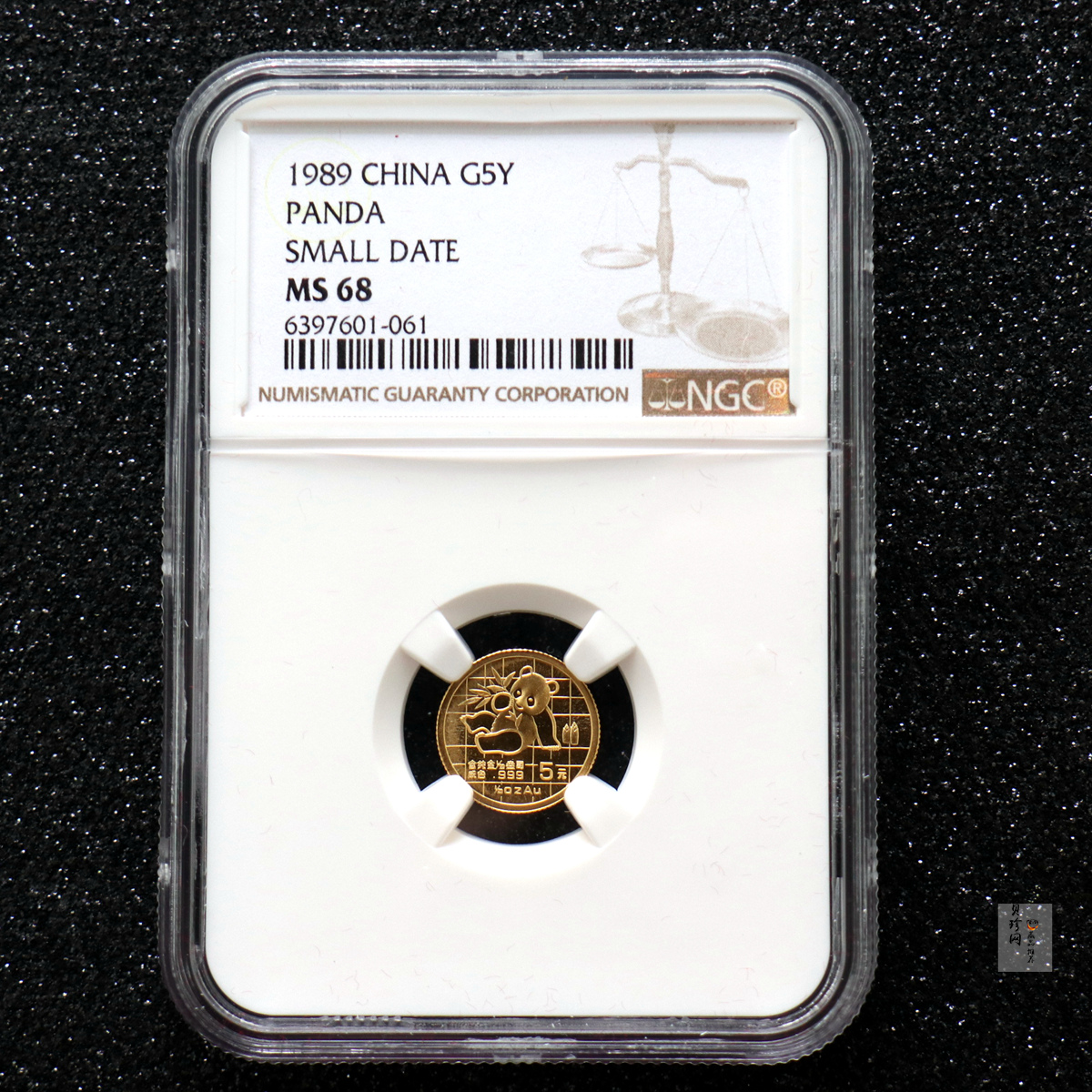 【890105】1989版熊猫1/20盎司普制金币