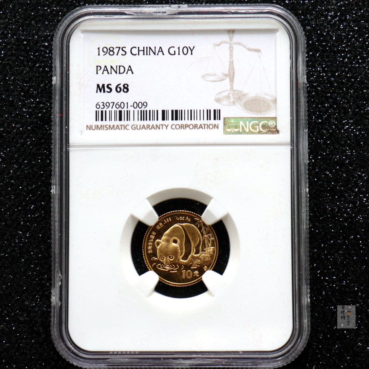 【870104】1987年熊猫1/10盎司普制金币