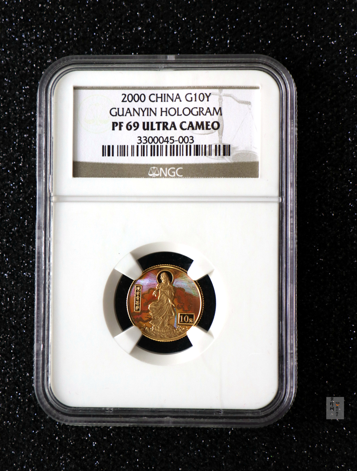 【000501】2000年观音幻彩纪念金币1/10盎司幻彩精制金币