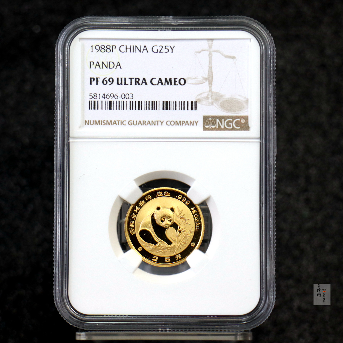 【880108】1988年熊猫1/4盎司精制金币