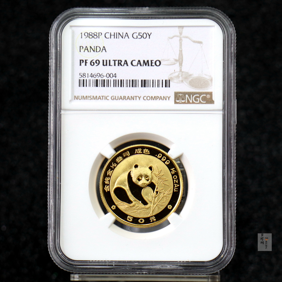 【880107】1988版熊猫1/2盎司精制金币