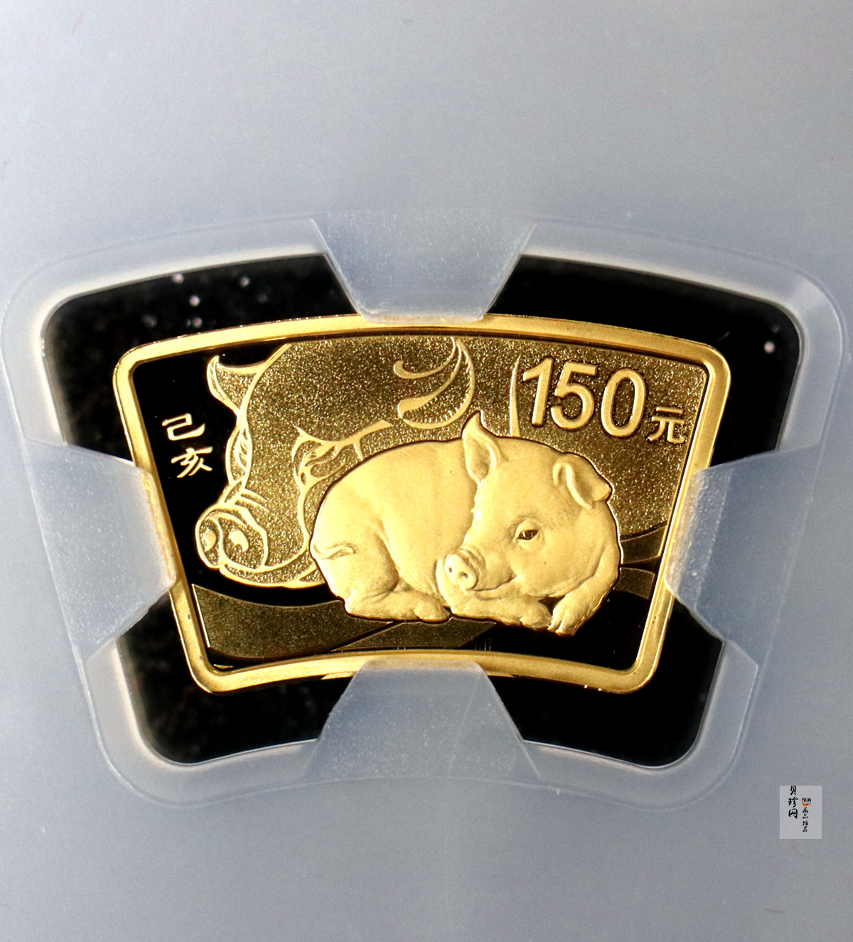 【199060】2019中国己亥（猪）年生肖精制扇形金银币2枚一套