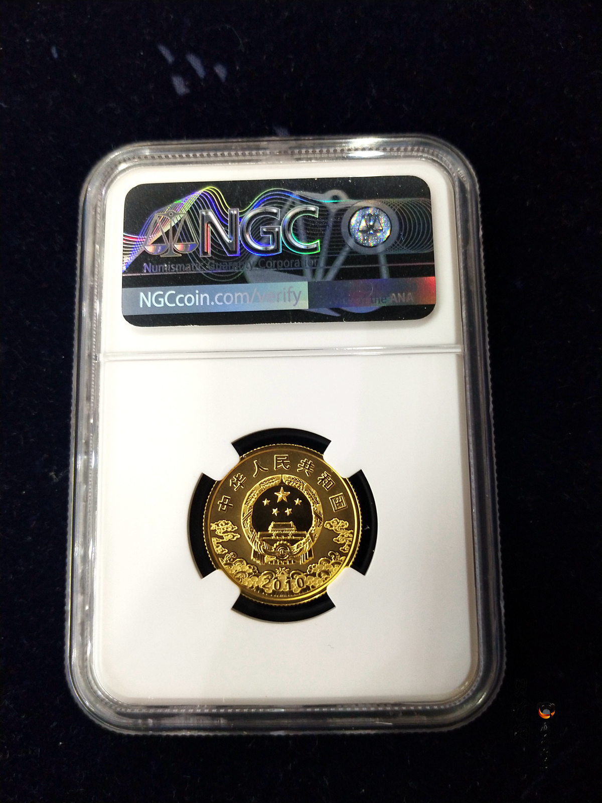 【101001】2010年中国京剧脸谱第（1）组-包拯1/4盎司精制彩金币