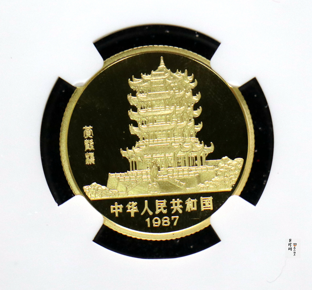 【870301】1987中国丁卯（兔）年-双兔图8克精制金币