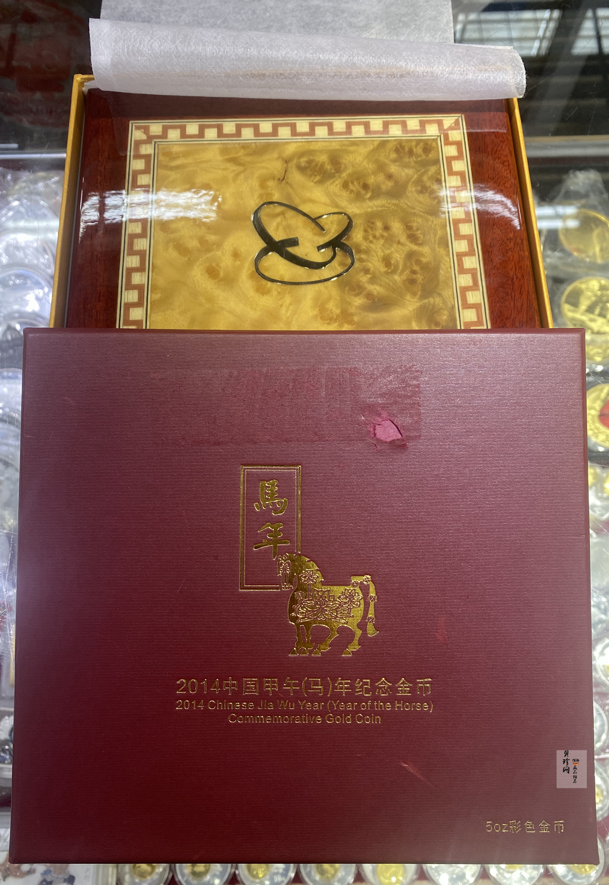 【131011】2014年甲午马年生肖5盎司精制彩金币
