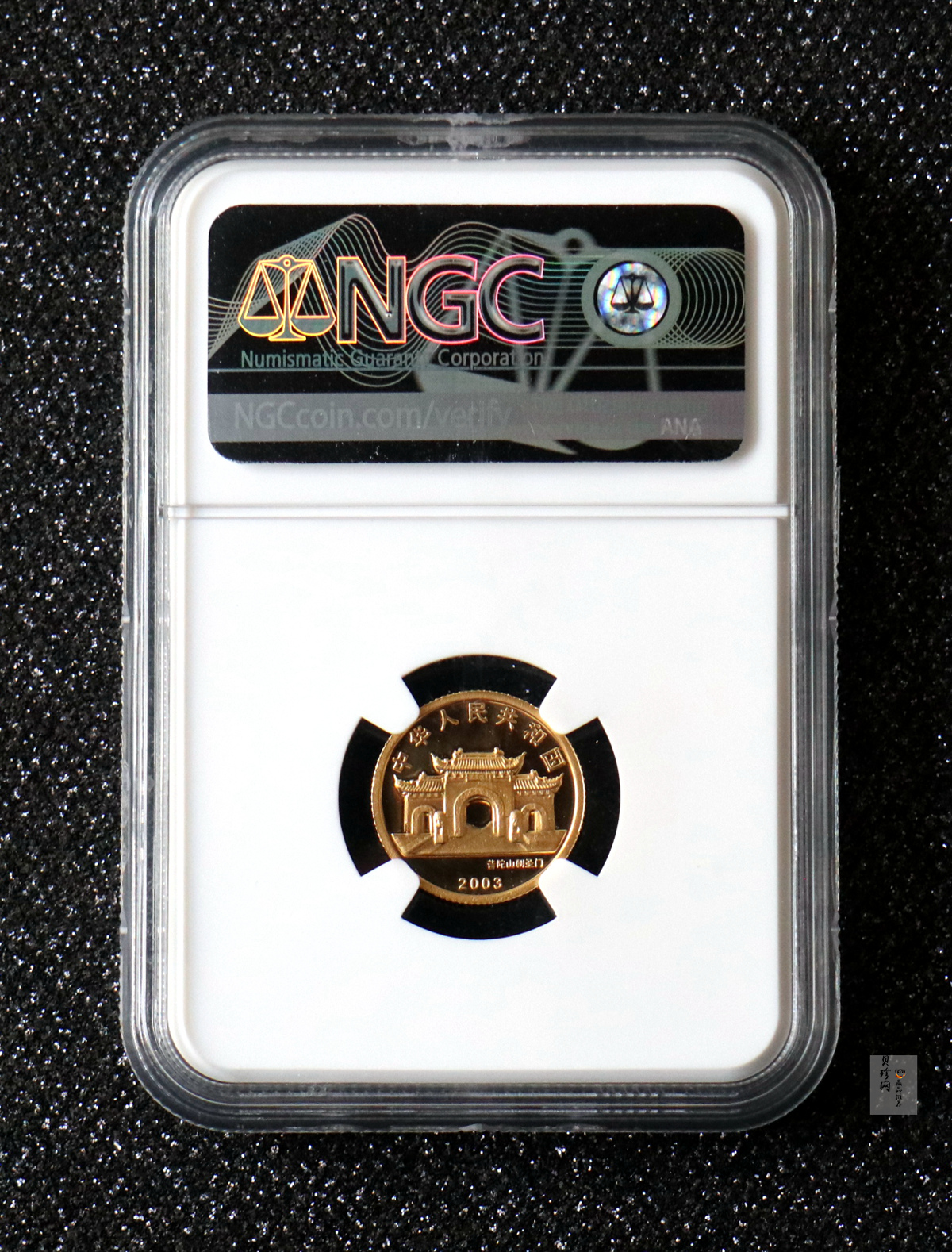 【031001】2003年观音纪念币-观音像1/10盎司圆形幻彩精制金币