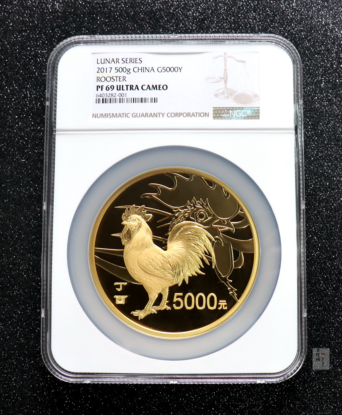 【161513】2017年丁酉（鸡）年生肖流通纪念币-雄鸡500克精制金币