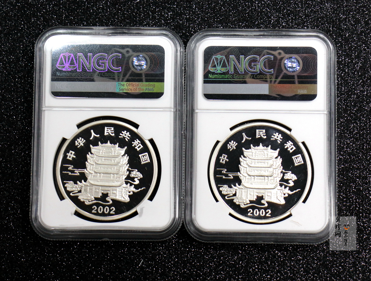 【029070】2002年中国民间神话故事二组1盎司彩银币两枚一套