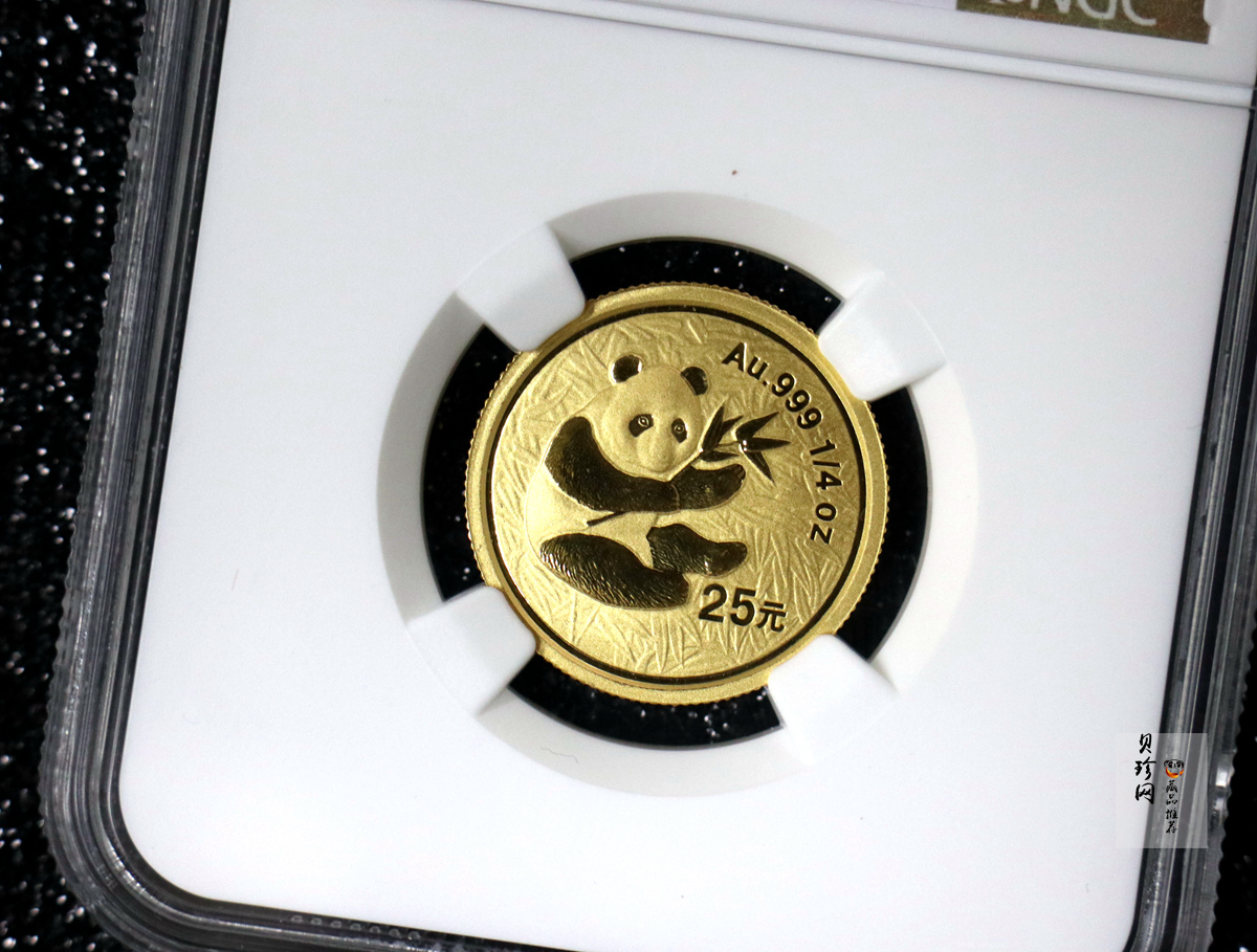 【000103】2000版熊猫金银纪念币1/4盎司普制金币