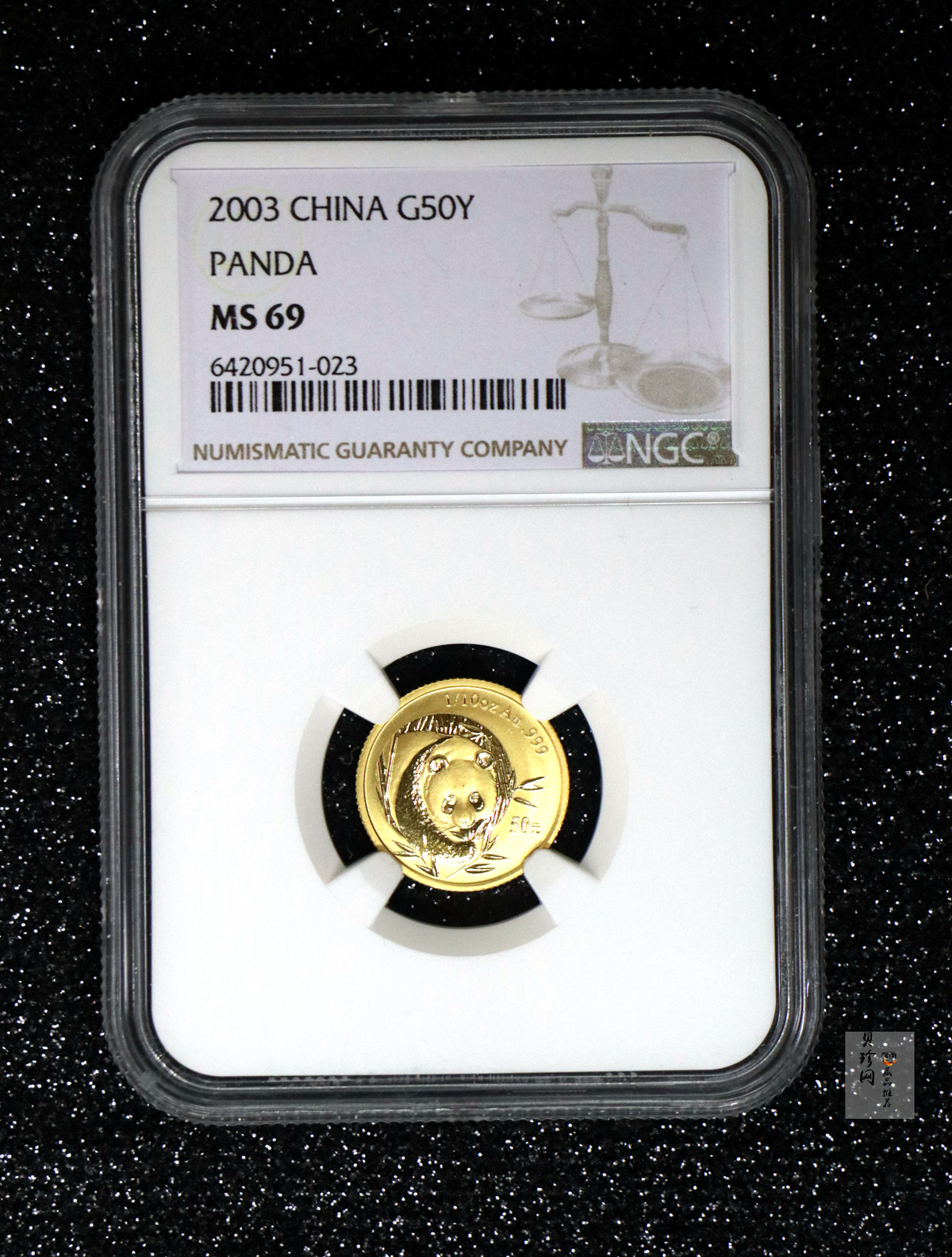 【039080】2003年熊猫金币五枚一套