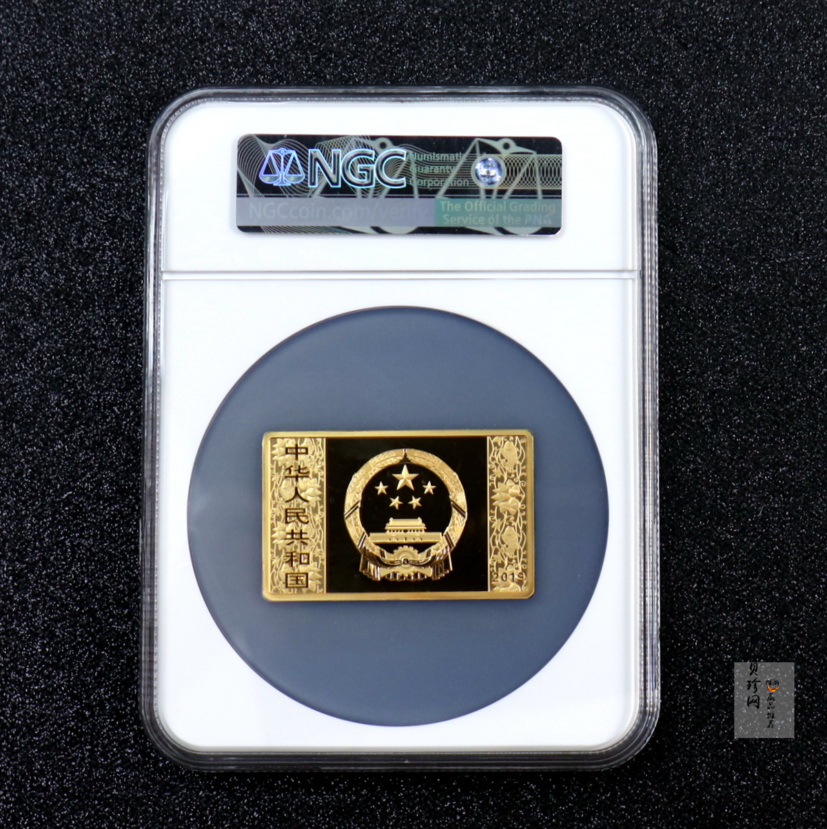 【191112】2019中国己亥（猪）年金银纪念币150克长方形金质纪念币