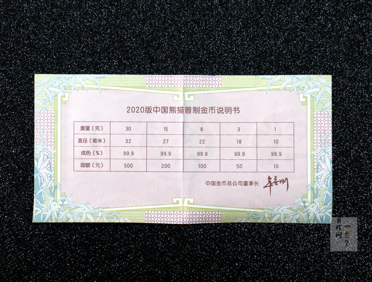 【200607】2020年熊猫3克金币