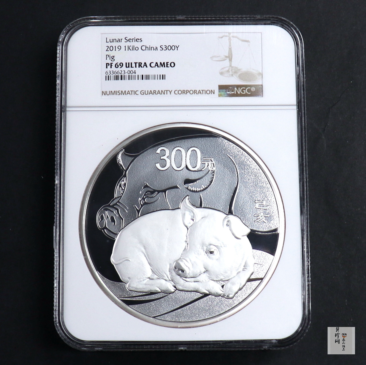 【191115】2019中国己亥（猪）年金银纪念币1公斤圆形银币