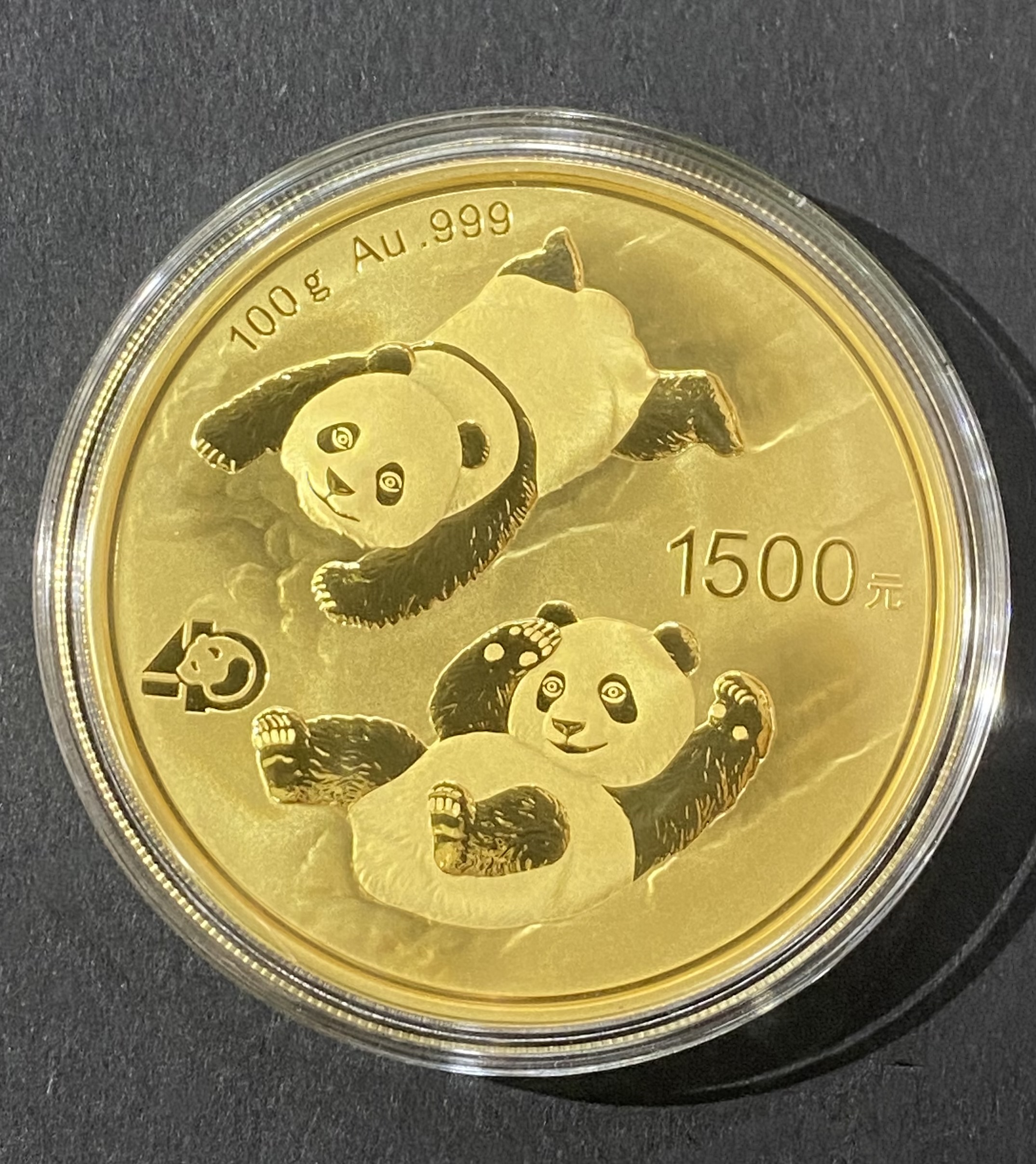 【220103】2022年熊猫100克精制金币