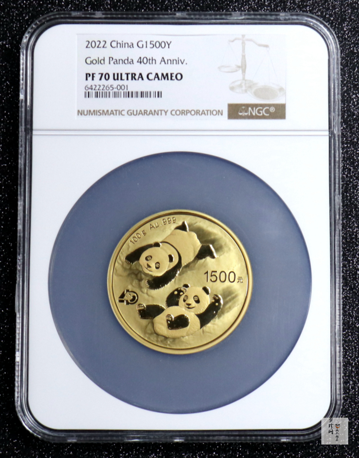 【220103】2022年熊猫100克精制金币