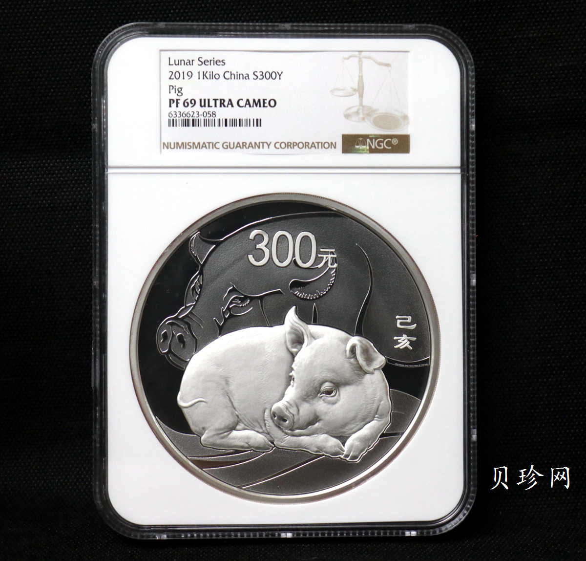【194712】2019年中国己亥（猪）年金银纪念币1公斤圆形银币