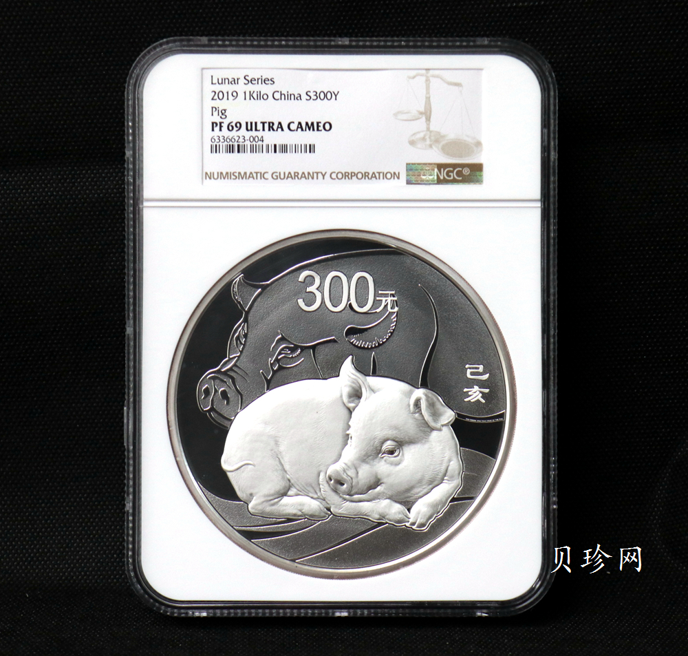 【191115】2019中国己亥（猪）年金银纪念币1公斤圆形银币