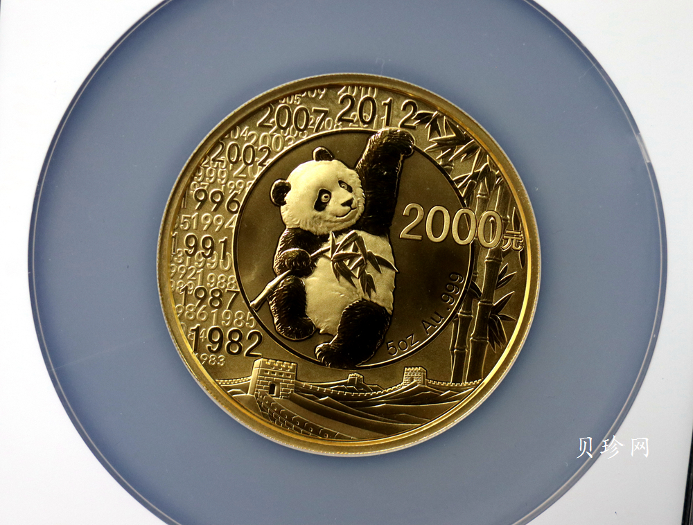 【122222】2012年中国熊猫金币发行三十周年5盎司精制金币