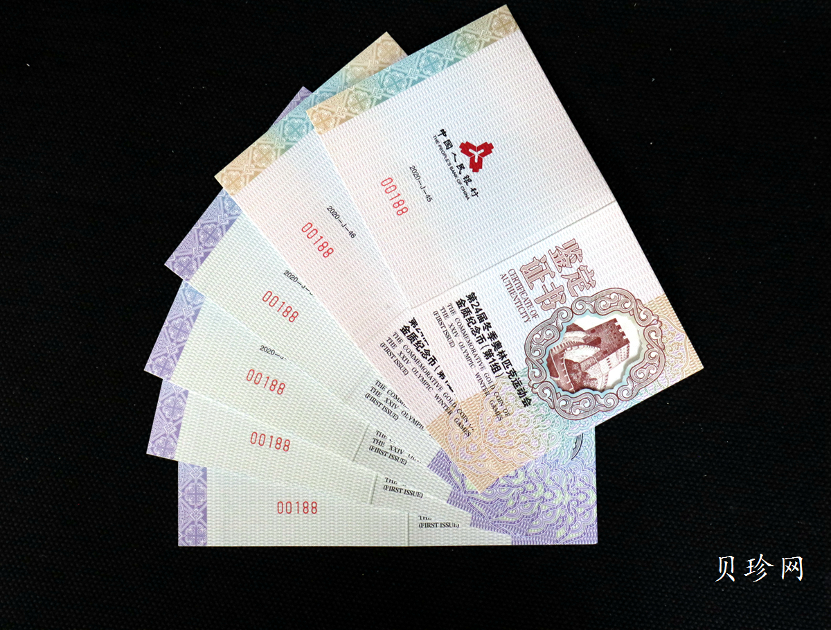 【209290】2020年第24届冬季奥林匹克运动会（第1组）金银币六枚一套