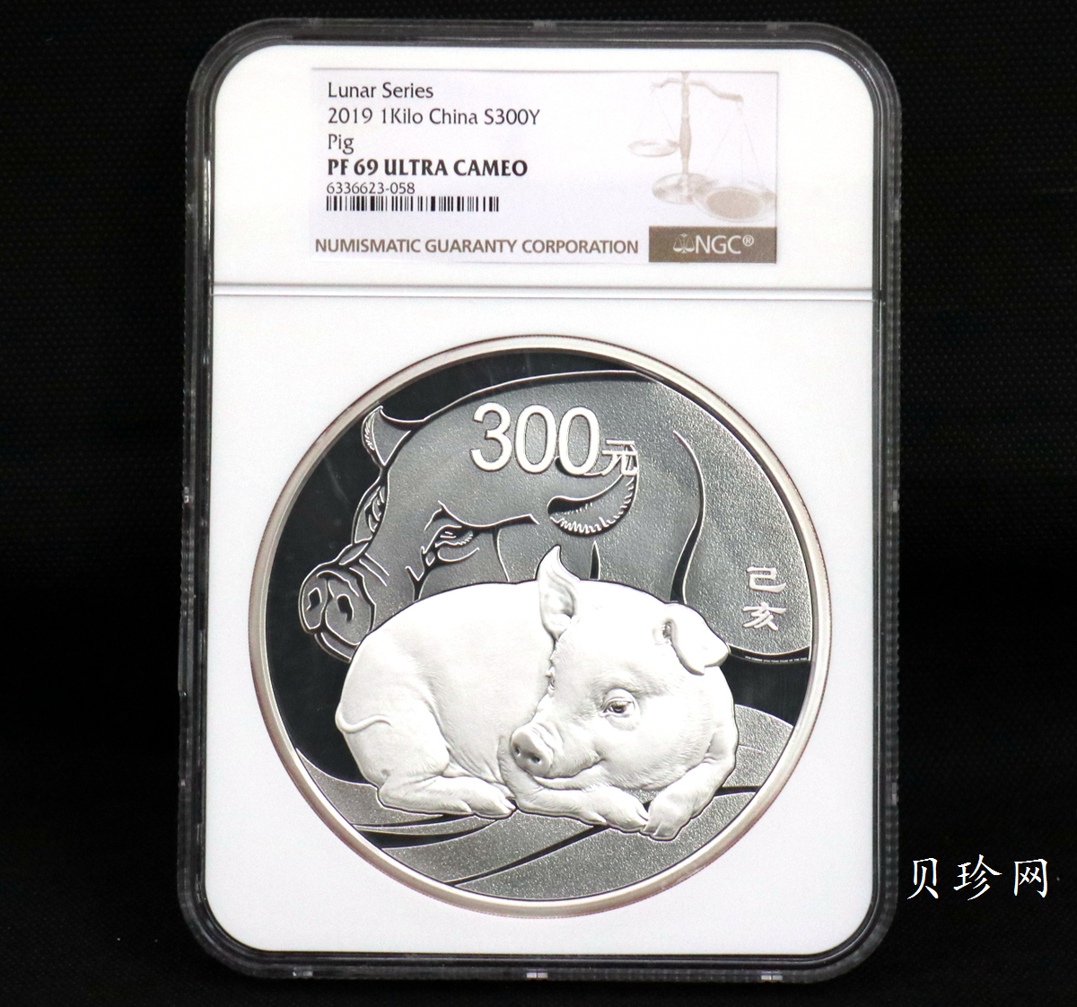 【191115】2019中国己亥（猪）年金银纪念币1公斤圆形银币