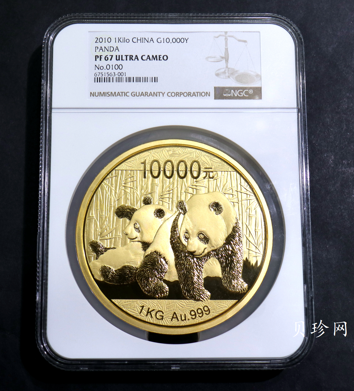 【100107】2010年熊猫1公斤金币