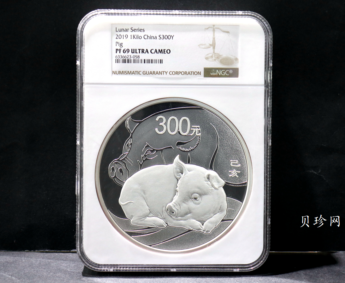 【191115】2019中国己亥（猪）年金银纪念币1公斤圆形银币