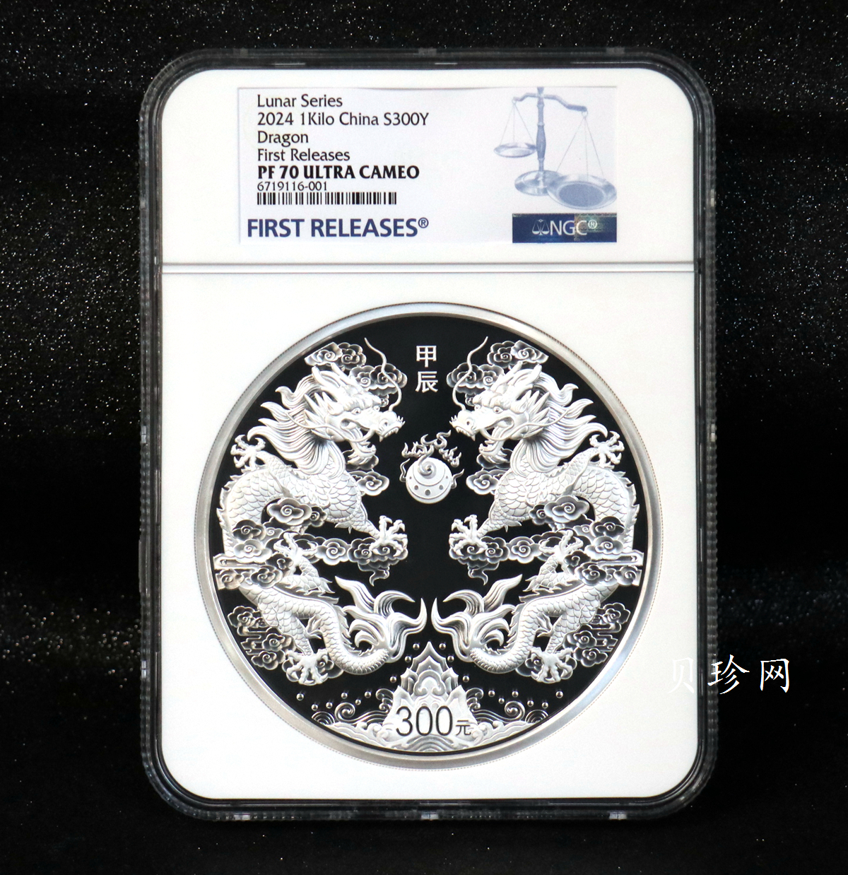 【240009】2024年龙年生肖1公斤精制银币