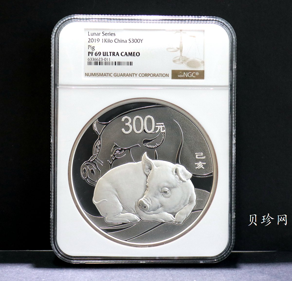 【194712】2019年中国己亥（猪）年金银纪念币1公斤圆形银币