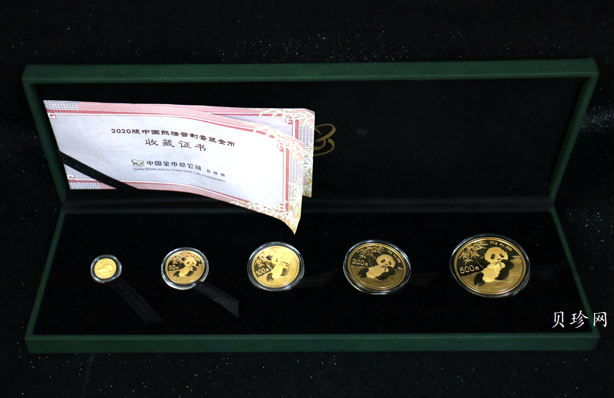 【209040】2020年熊猫普制金币5枚一套