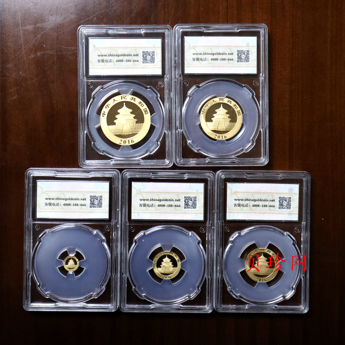 【169170】2016年熊猫普制金币5枚一套