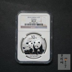 【100108】2010年熊猫1盎司普制银币