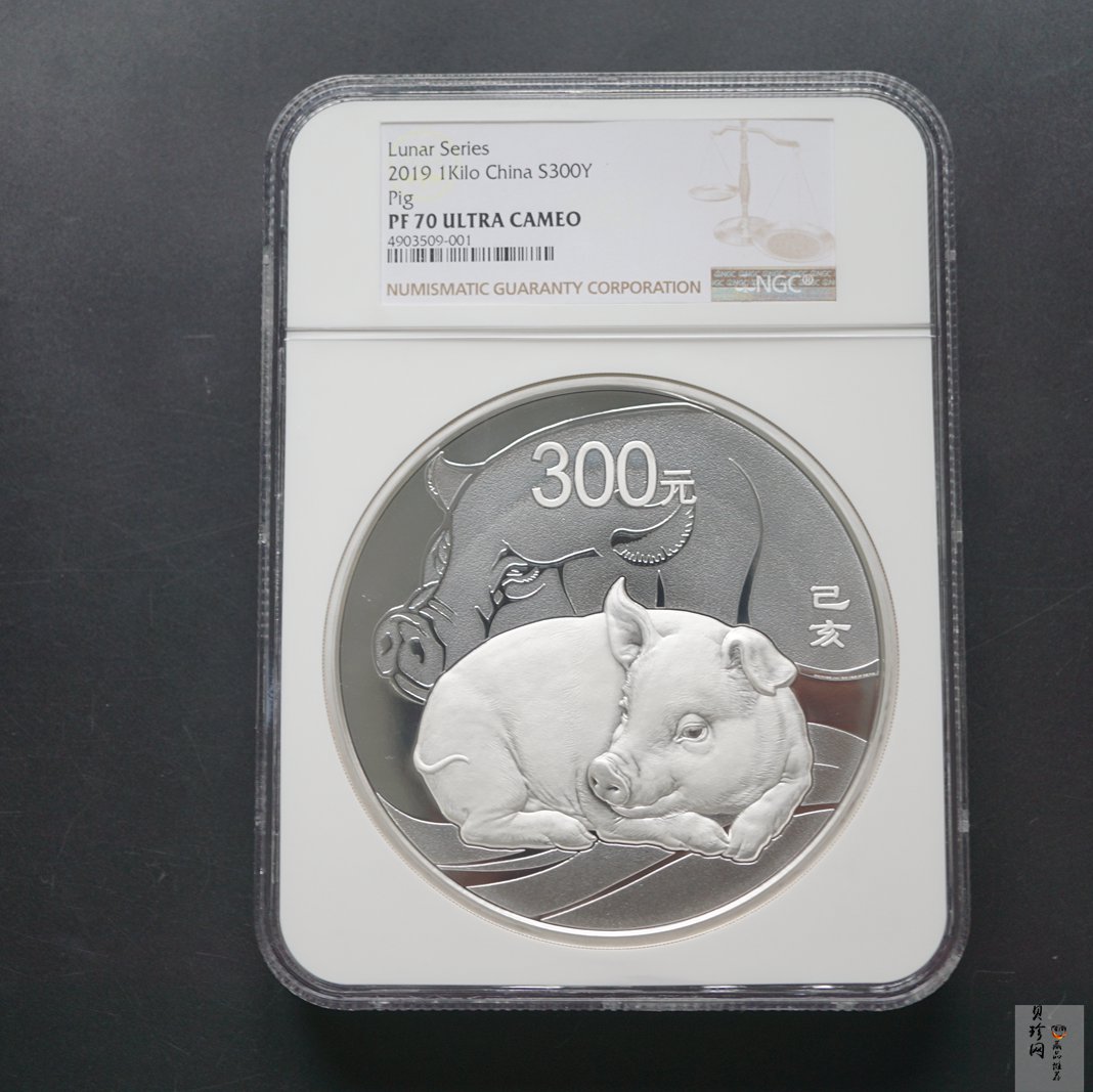 【194712】2019年中国己亥（猪）年金银纪念币1公斤圆形银币