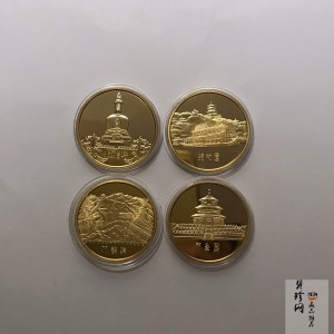 【799030】1979年1/2盎司北京风景名胜17克金章四枚一套