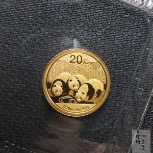 【130101】2013年熊猫1/20盎司普制金币