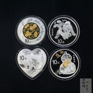 【169060】2016年吉祥文化30克精制银币4枚一套