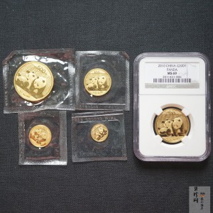 【109050】2010年熊猫普制金币5枚一套