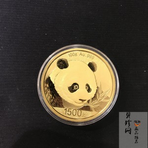 【180107】2018年熊猫100克精制金币