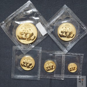 【099050】2009年熊猫普制金币5枚一套
