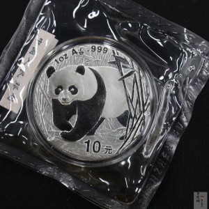 【020108】2002年熊猫1盎司普制银币