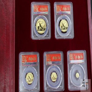 【169170】2016年熊猫普制金币5枚一套
