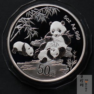 【120204】2012年熊猫发行30周年5盎司精制银币