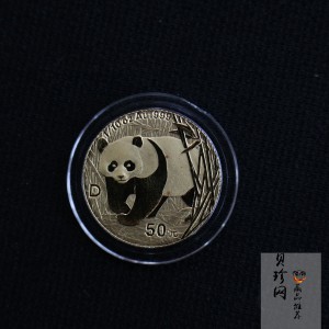 【010104】2001版熊猫金银纪念币1/10盎司普制金币