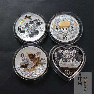 【159090】2015年吉祥文化1盎司精制银币4枚一套