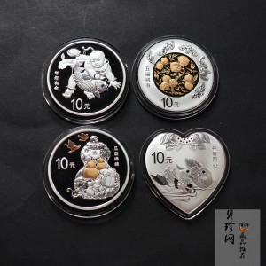 【169060】2016年吉祥文化30克精制银币4枚一套