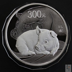 【194712】2019年中国己亥（猪）年金银纪念币1公斤圆形银币