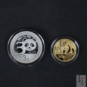【129130】2012年中国熊猫金币发行30周年纪念精制金银币两枚一套